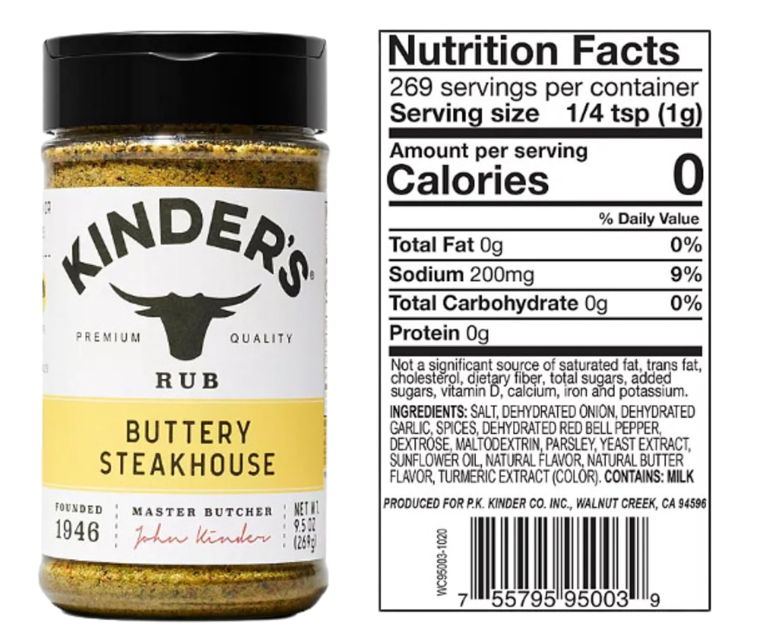 Kinders Buttery – Paquete grande de 19 onzas  Buttery Steakhouse Condimento mixto sin gluten (paquete variado de 2 botellas de 9.5 onzas cada una)