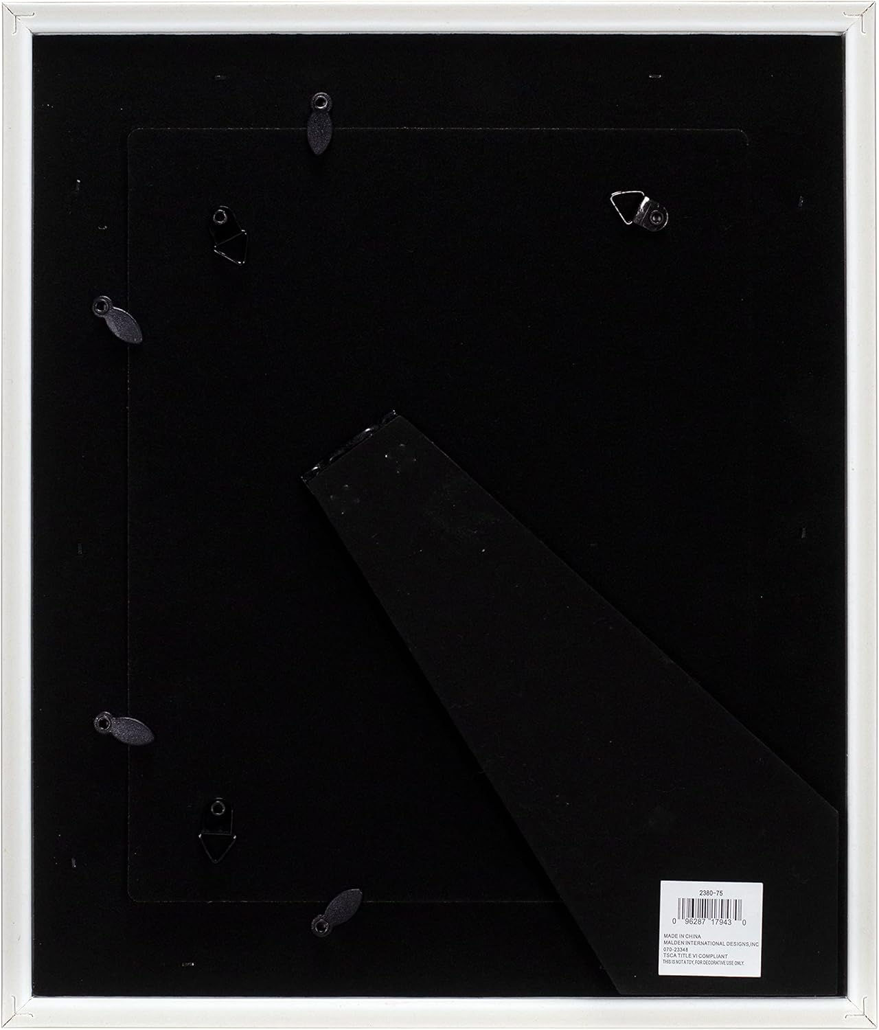 Malden International Designs – Marco para fotos de pared de 8 x 10 pulgadas, color gris rústico, con borde interior y exterior plateado