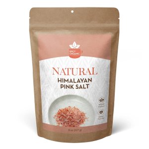 SPICY ORGANIC Sal natural del Himalaya sin OMG, sal rosa del Himalaya sin gluten, rica en 80 minerales y elementos, 8 onzas. SPICY ORGANIC Sal natural del Himalaya sin OMG, sal rosa del Himalaya sin gluten, rica en 80 minerales y elementos, 8 onzas.