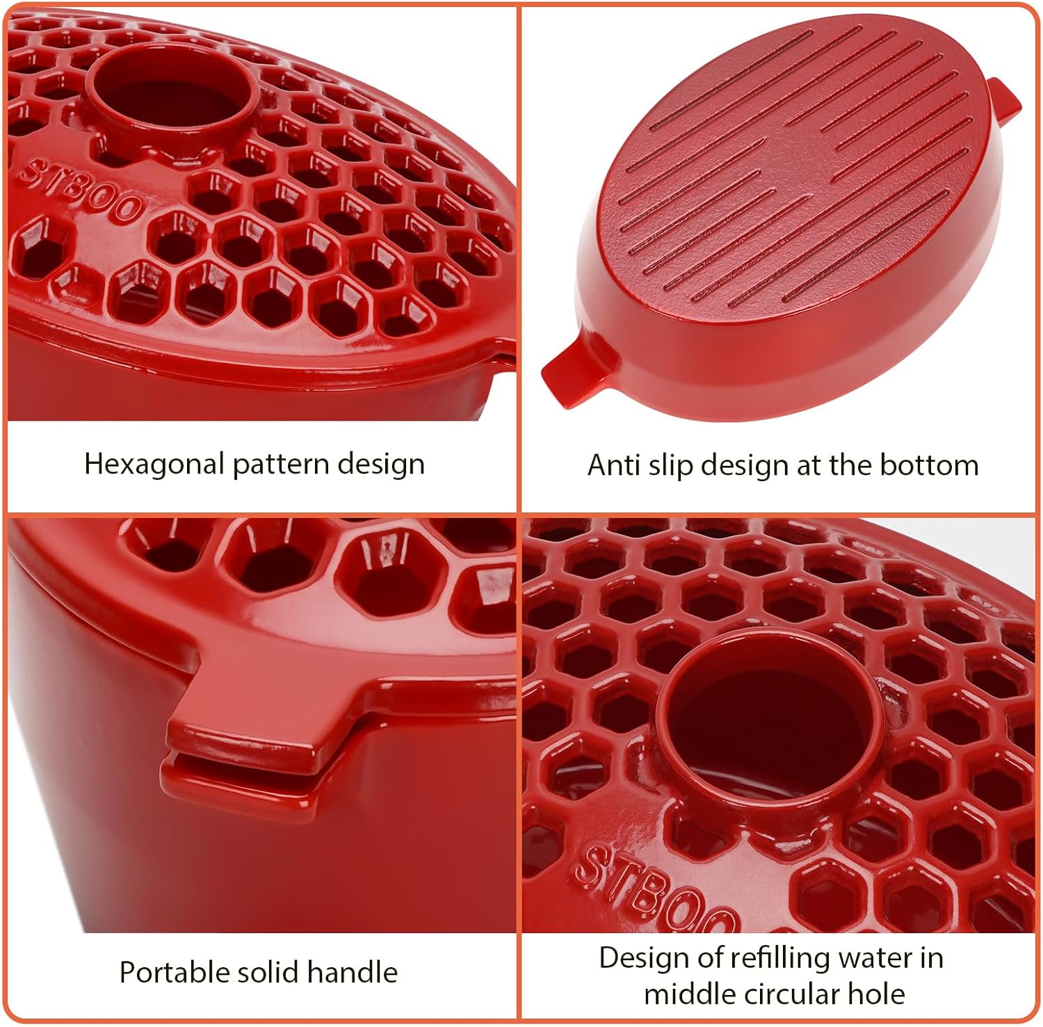 STBoo Vaporizador de estufa de leña humidificador de chimenea de hierro fundido  Olla interior para calefacción doméstica  Accesorios decorativos