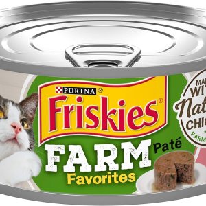 Friskies, Wet Cat – Paté de salmón y espinacas favoritos de granja de alimentos enlatados, 5.5 onzas Friskies, Wet Cat – Paté de salmón y espinacas favoritos de granja de alimentos enlatados, 5.5 onzas