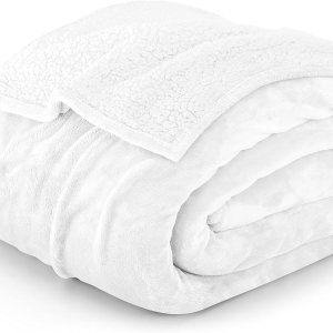 Utopia Bedding Manta Sherpa tamaño Queen blanca, 90 x 90 pulgadas Manta reversible de forro polar de felpa gruesa y cálida de 480 GSM para cama, Utopia Bedding Manta Sherpa tamaño Queen blanca, 90 x 90 pulgadas Manta reversible de forro polar de felpa gruesa y cálida de 480 GSM para cama,