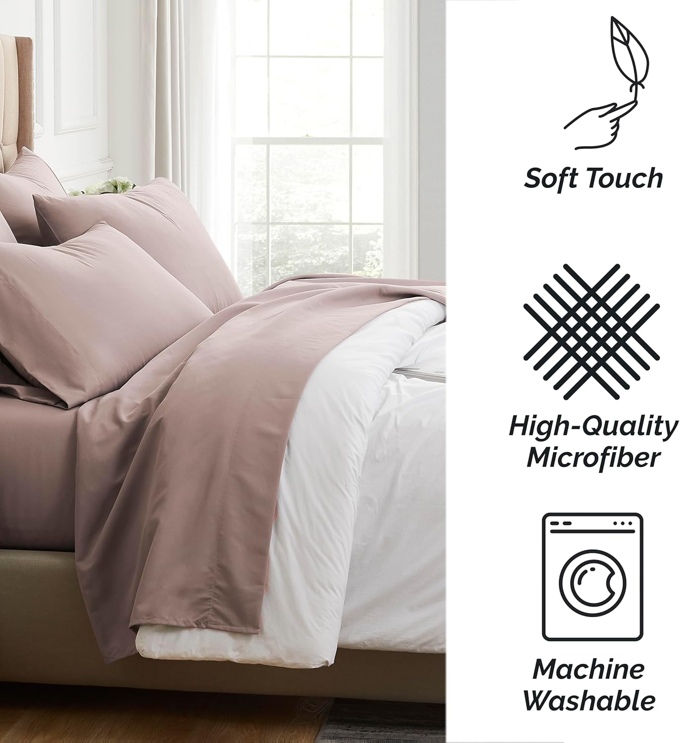Southshore Fine Living, Inc. Colección premium, juego de sábanas de 6 piezas, de bolsillo profundo, fácil cuidado, sin encogimiento, con 1 sábana