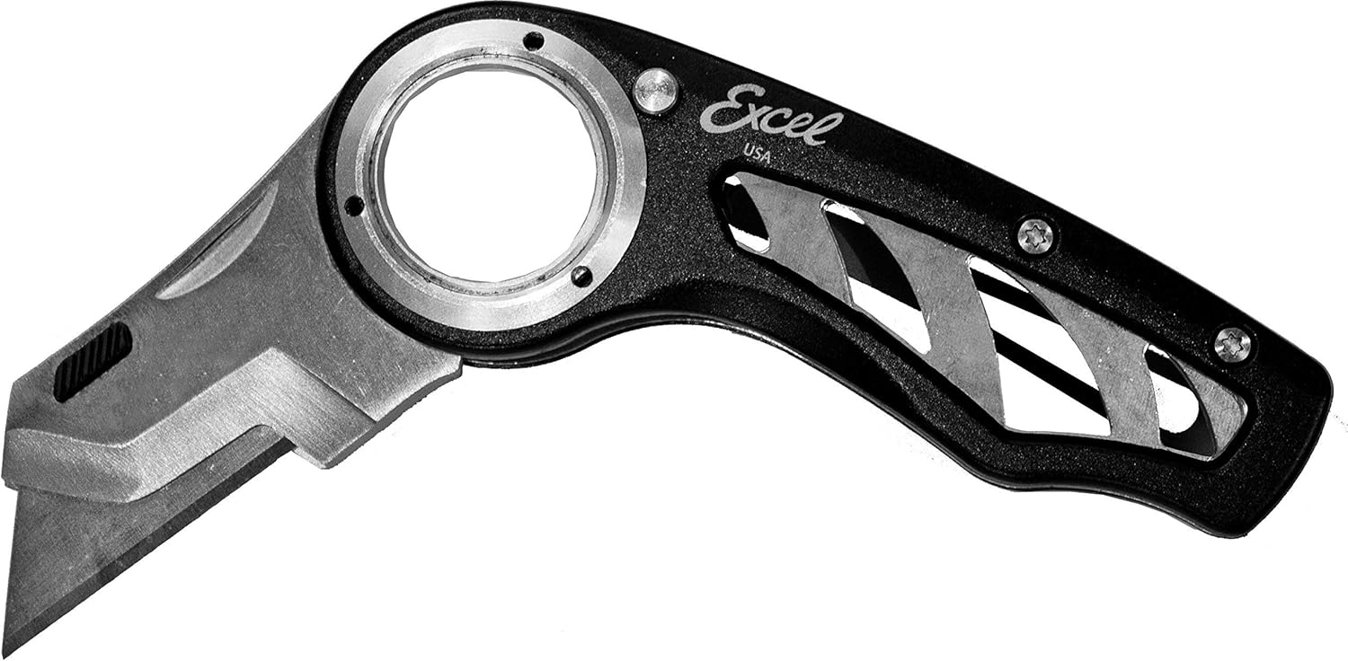 Excel Blade RevoCúter plegable con mango, seguro y clip
