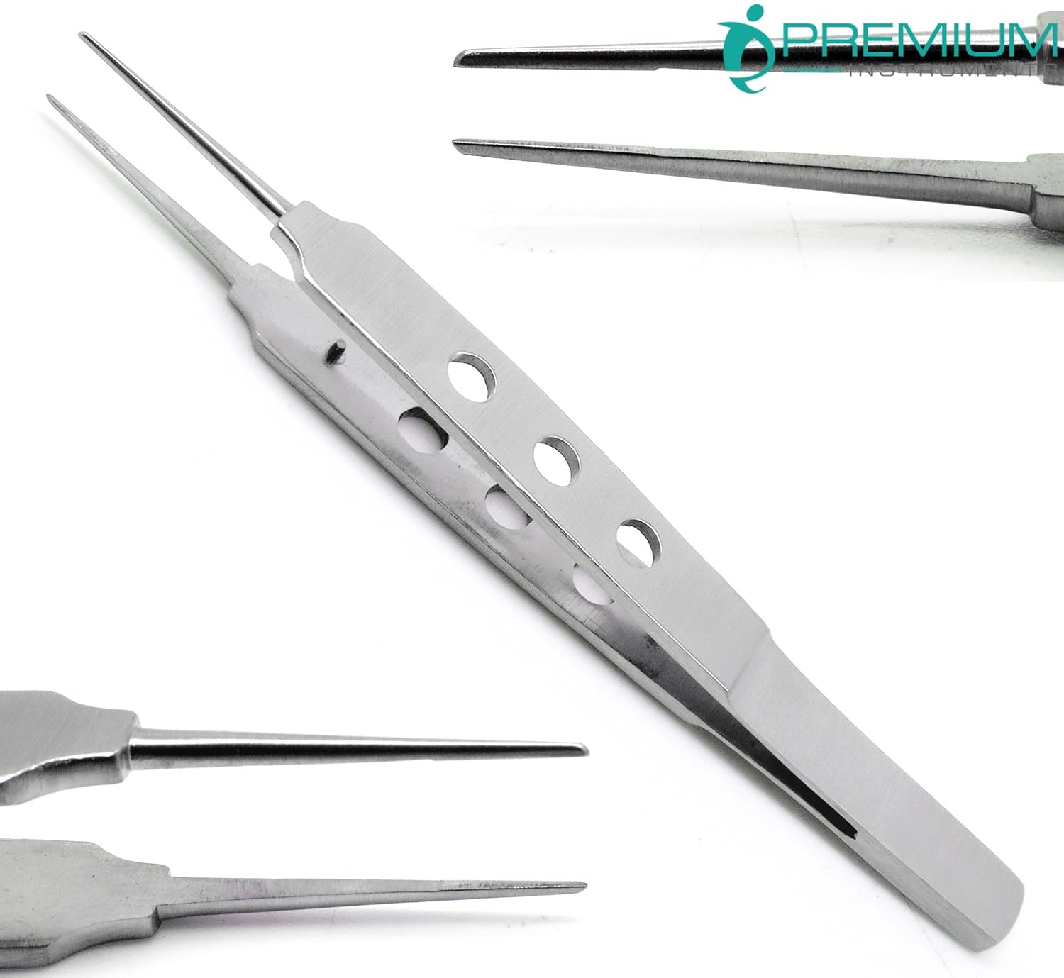 McPherson Pinzas de atar 4″ Sutura lisa oftálmica recta Premium Instruments