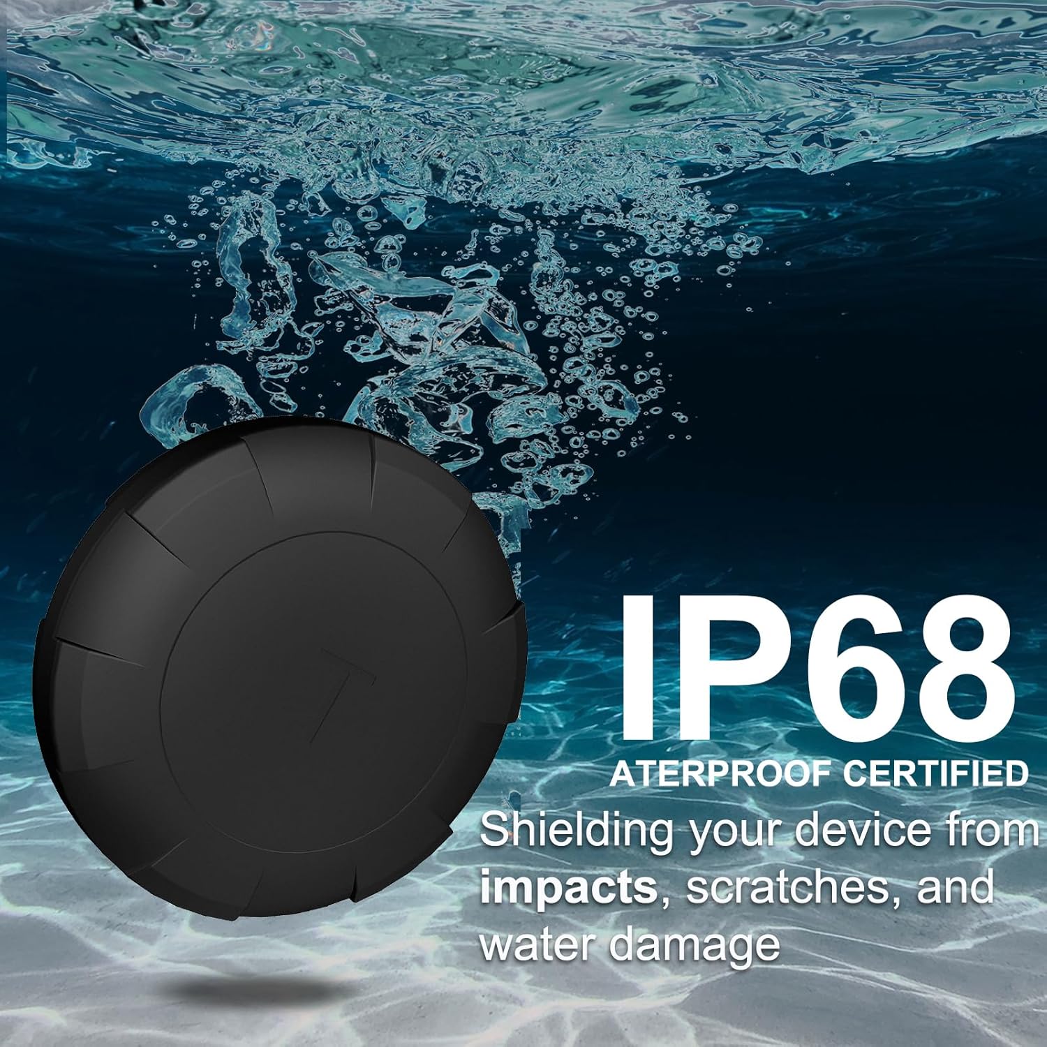 Funda impermeable IPX8 para Airtag, paquete de 2 llaveros de cubierta completa con adhesivo 3M para collar de perro, equipaje