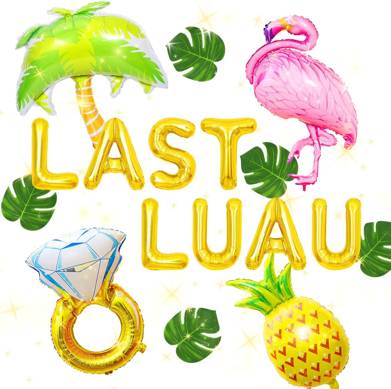 JeVenis Last Luau – Globos tropicales de despedida de soltera, decoraciones de despedida de soltera de Luau, decoraciones hawaianas para despedida
