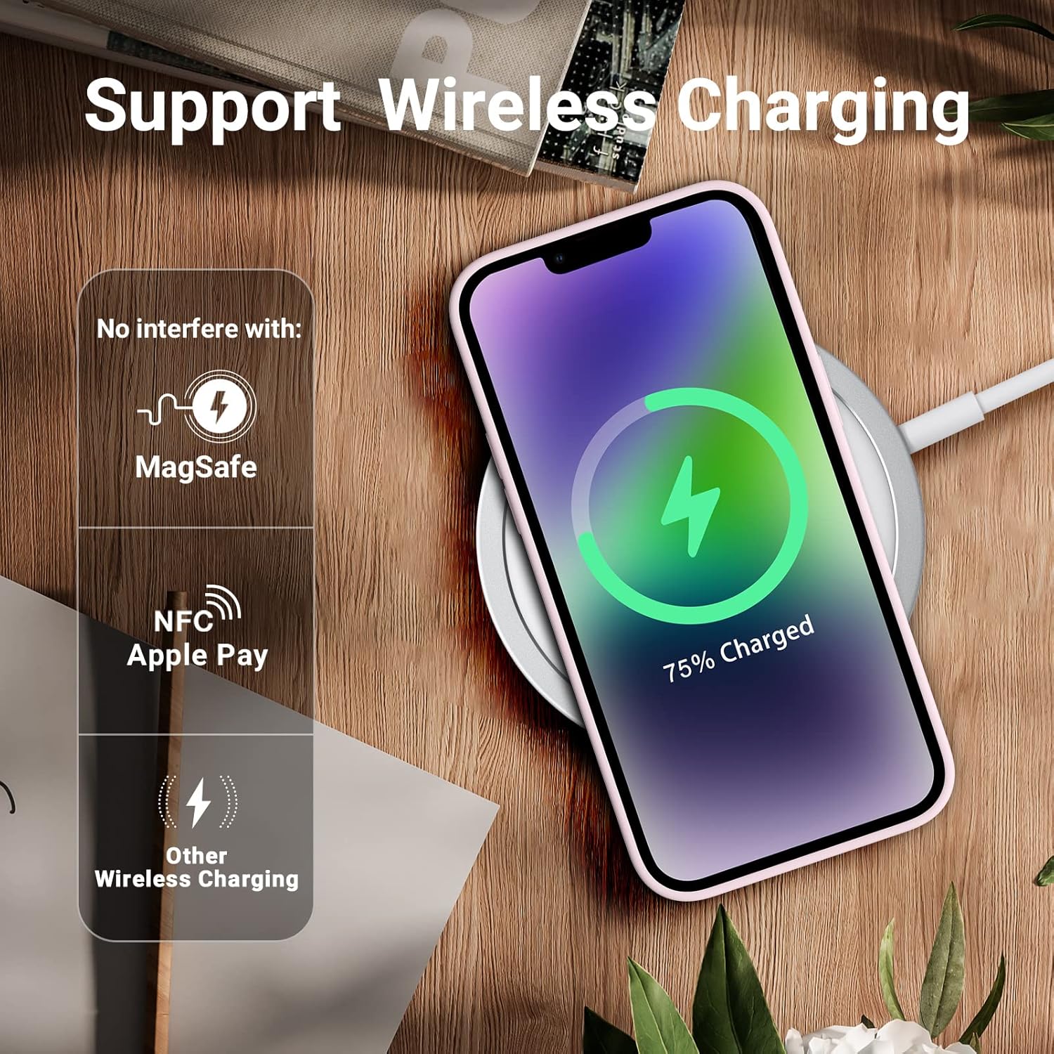 AOTESIER Funda de silicona suave para iPhone 13 Pro Max, protección militar a prueba de golpes forro de microfibra antiarañazos, funda flexible