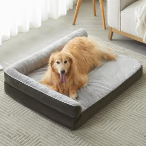 BFPETHOME Camas ortopédicas para perros grandes, sofá cama impermeable para perros con funda extraíble lavable, cama grande para perros con forro BFPETHOME Camas ortopédicas para perros grandes, sofá cama impermeable para perros con funda extraíble lavable, cama grande para perros con forro