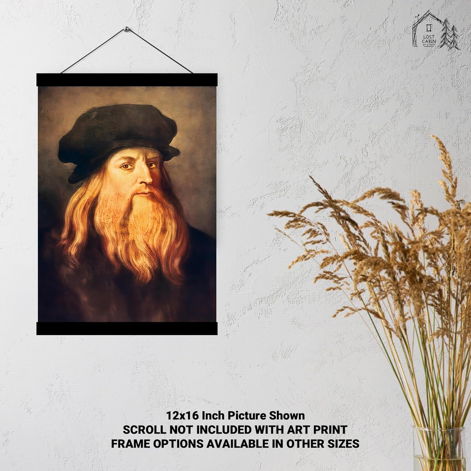 Autorretrato de la cabaña perdida por Leonardo Da Vinci  Impresión sin marco  Reproducción de pinturas de obras de arte finas  Regalo de póster
