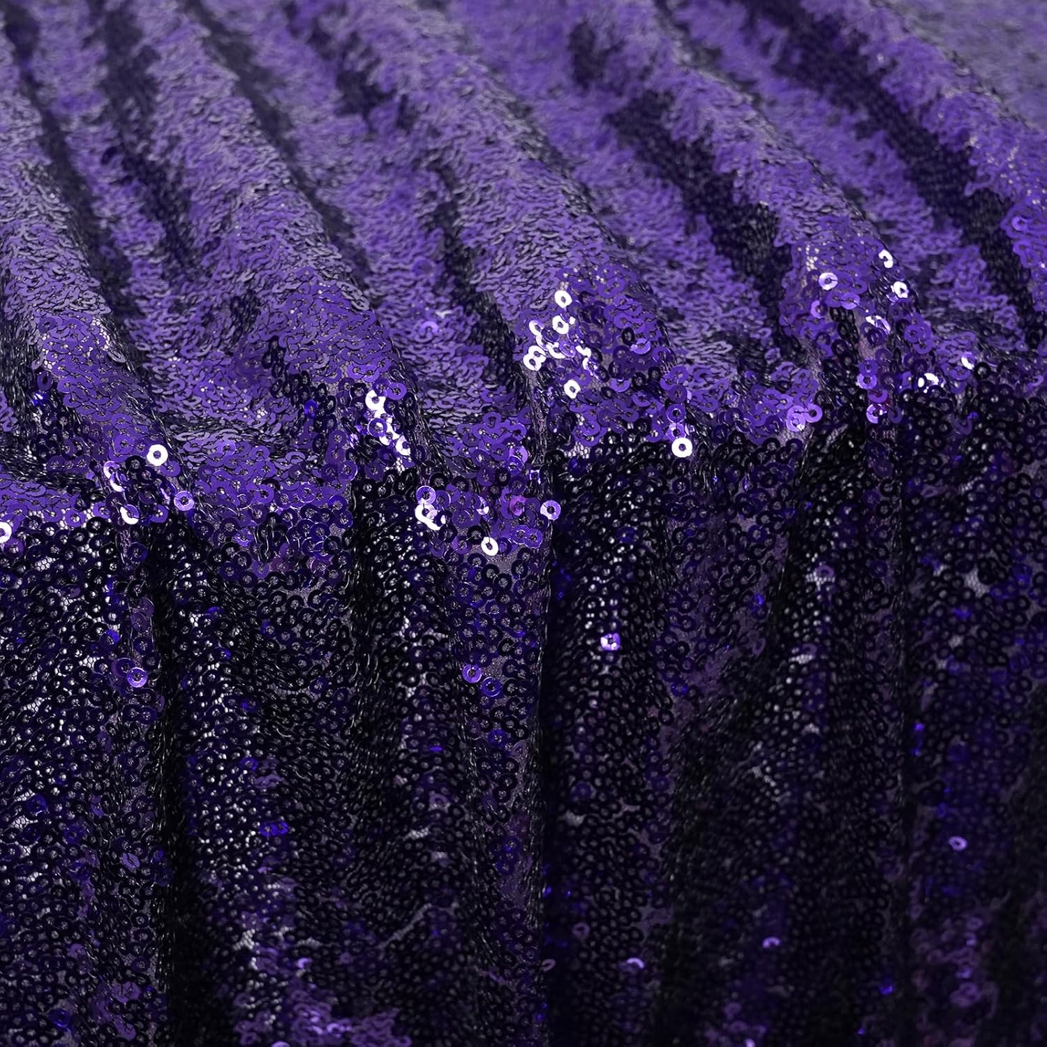 Eternal Beauty Mantel de lentejuelas, mantel rectangular de lentejuelas para fiestas, pasteles, postres y lentejuelas brillantes (morado, 90 x 132