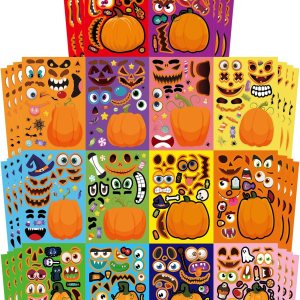56 hojas de calcomanías de calabaza de Halloween para niños, 14 diseños diferentes de calabaza, divertidos recuerdos de fiesta de Halloween, 56 hojas de calcomanías de calabaza de Halloween para niños, 14 diseños diferentes de calabaza, divertidos recuerdos de fiesta de Halloween,