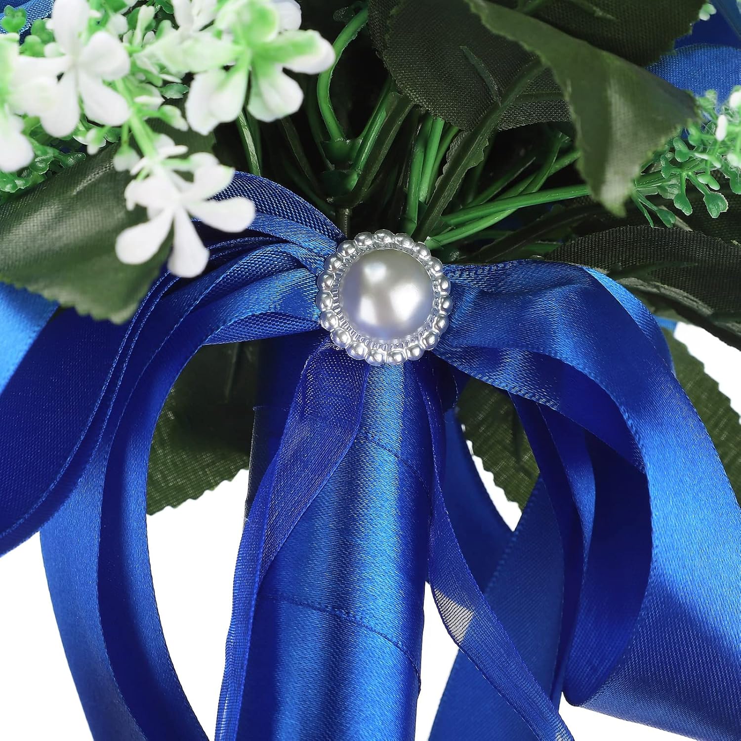 belupai Ramo de dama de honor de 9.45 pulgadas para boda, rosas artificiales, ramo de flores de seda, ramo de novia para fiesta, ceremonia,