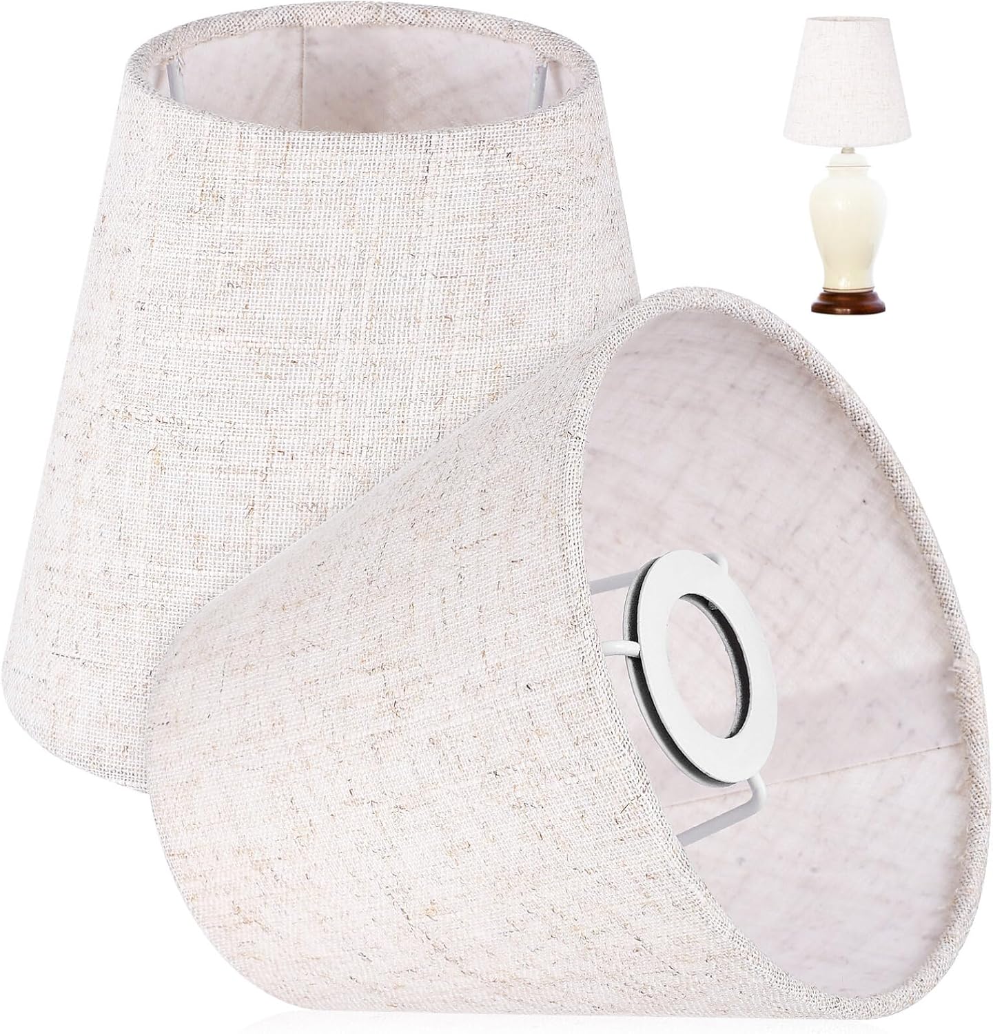 DOITOOL 2 unids lámpara de mesa pantalla pantalla pantalla lámpara reemplazo lámpara cubierta lámpara pantalla pantalla lámpara accesorios lámpara