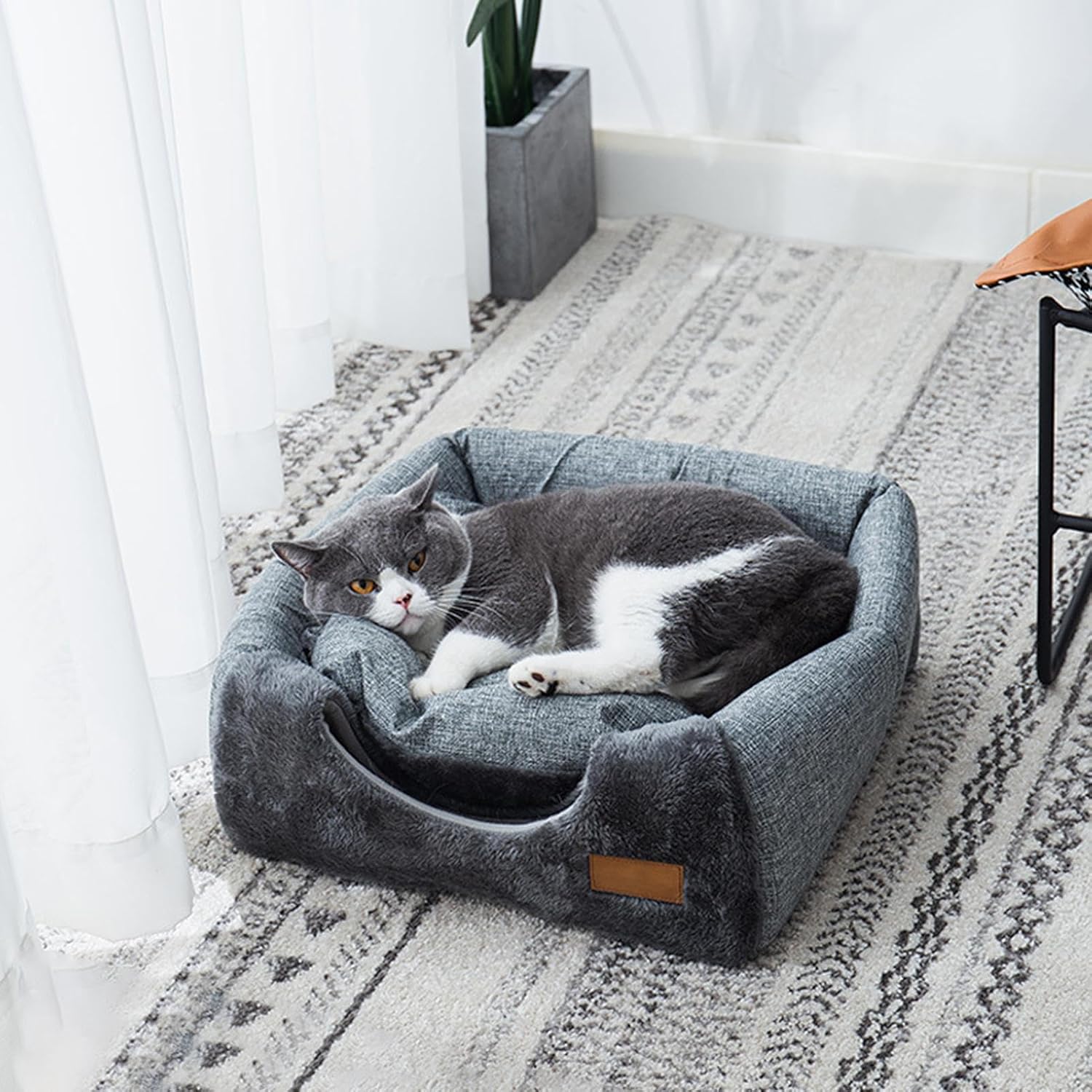 GUCABE Refugio cálido para gatos  Casa para gatos al aire libre en invierno, camas suaves y autocalentables para gatitos, cama para gatos de