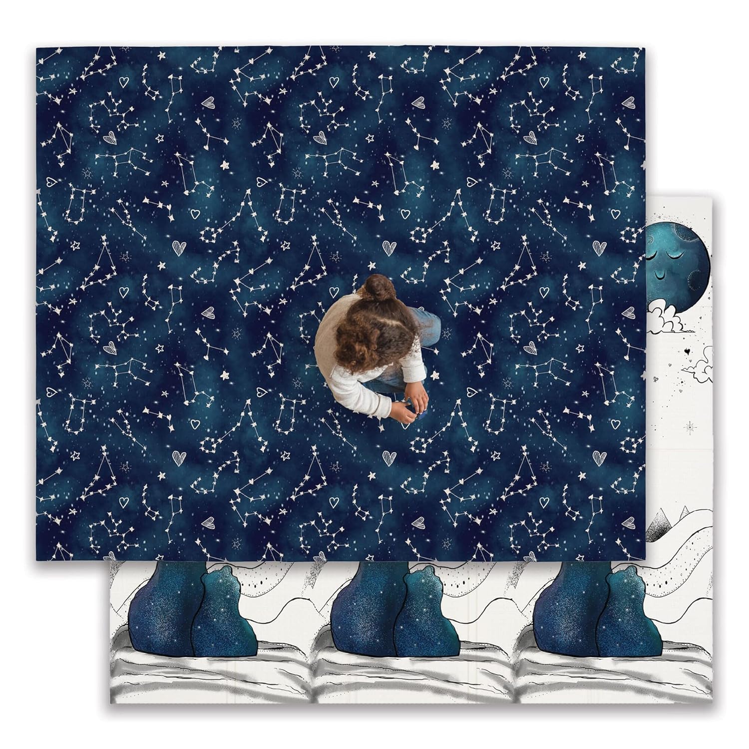 JumpOff Jo Alfombrilla de juego acolchada, de espuma impermeable, grande, para bebés, bebés, niños pequeños, para el tiempo de juego y los momentos