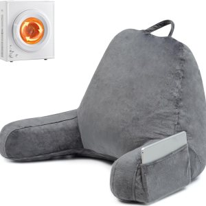 Almohada de lectura para sentarse en la cama, adultos y niños, tamaño estándar con brazos y bolsillo lateral, relleno de espuma viscoelástica, Almohada de lectura para sentarse en la cama, adultos y niños, tamaño estándar con brazos y bolsillo lateral, relleno de espuma viscoelástica,