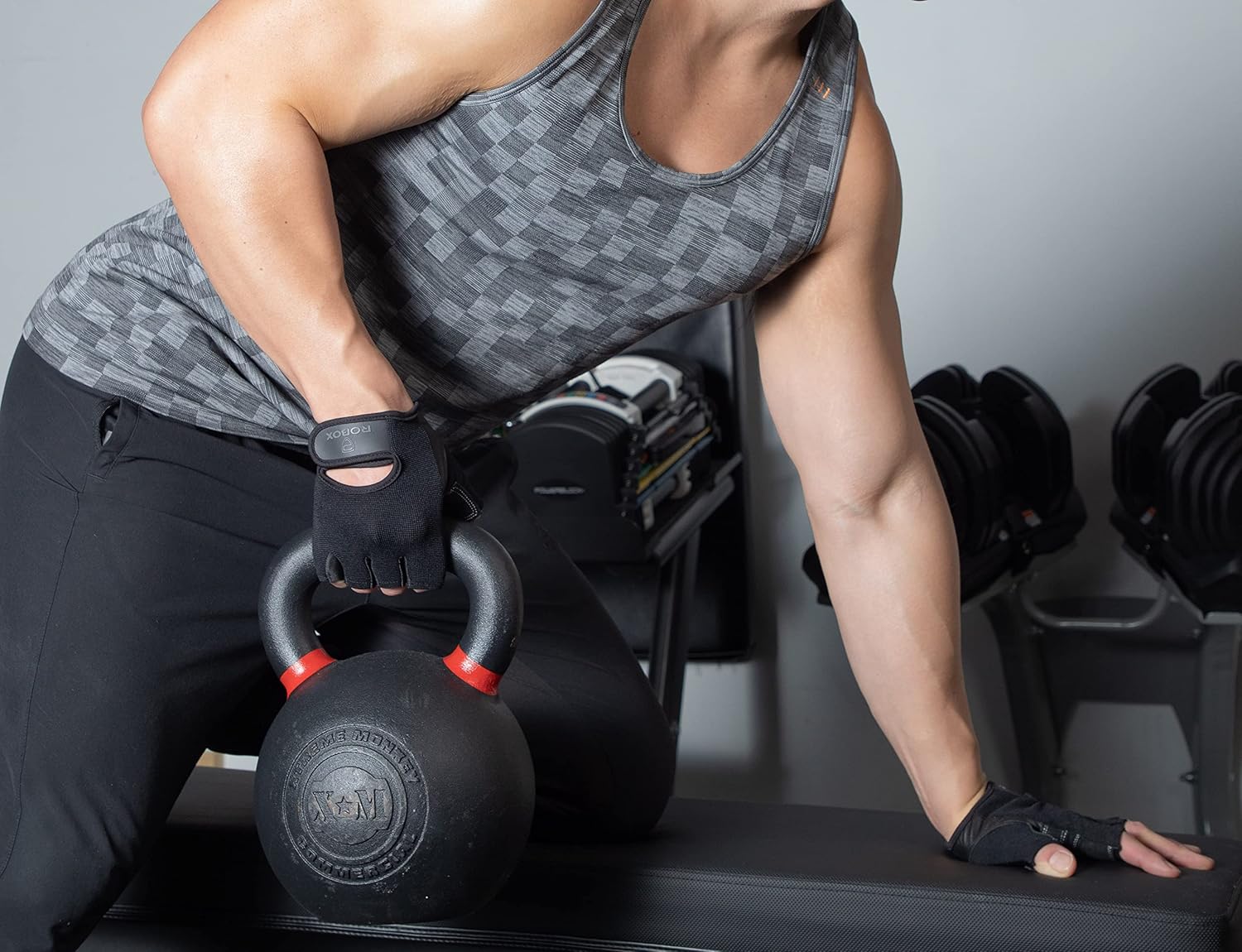 ROBOX Guantes de entrenamiento para hombres y mujeres, transpirables, para ejercicio, entrenamiento, gimnasio, para levantamiento de pesas