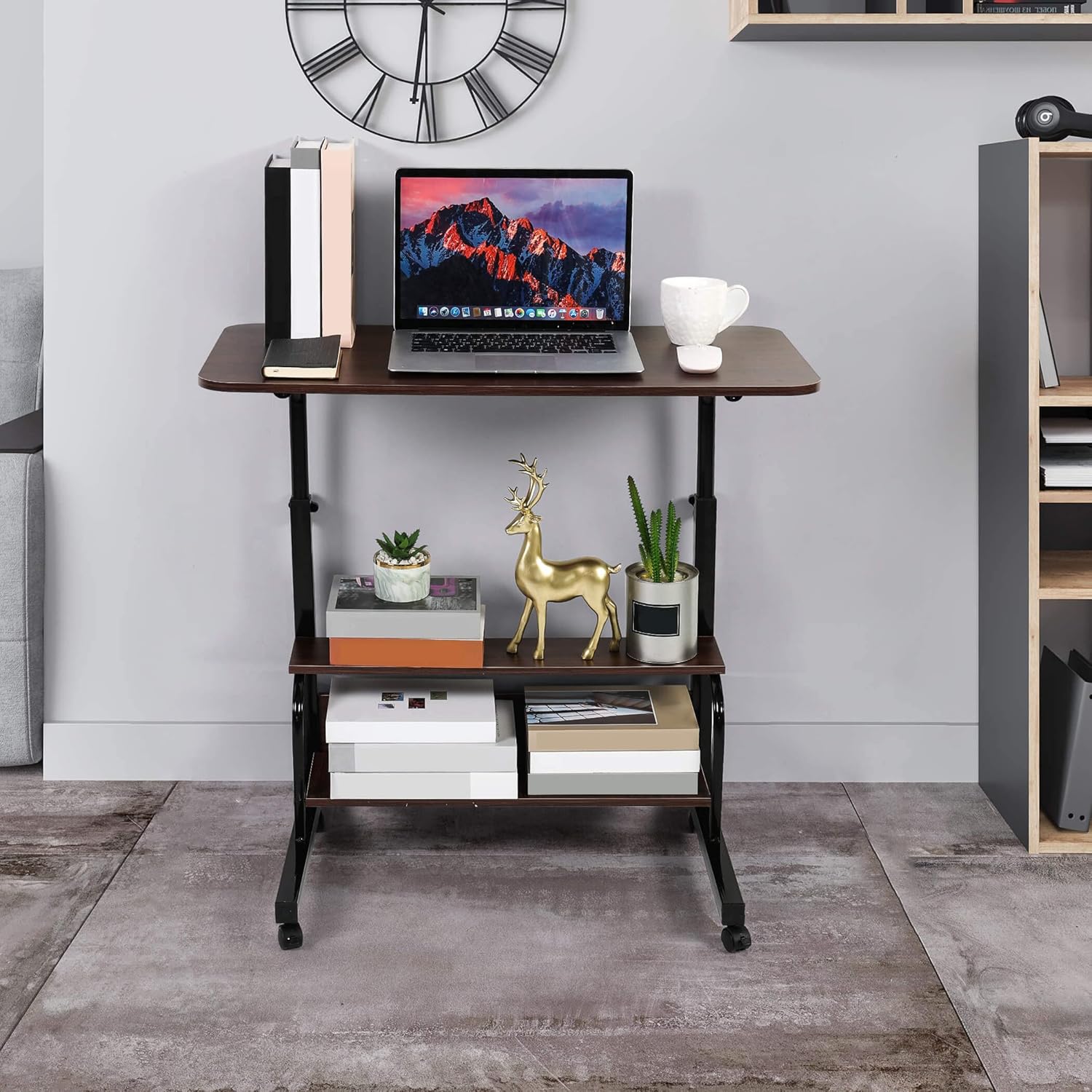 Escritorio de computadora para estudiantes, muebles de oficina en casa, escritorio de espacio pequeño de 15.7 x 31.5 pulgadas, mesa de juegos