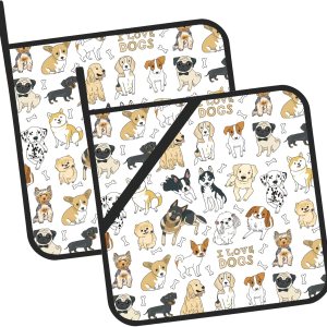 Juego de 2 agarraderas para ollas de cocina resistentes al calor para microondas, hornear horno, platos finales y barbacoa Juego de 2 agarraderas para ollas de cocina resistentes al calor para microondas, hornear horno, platos finales y barbacoa