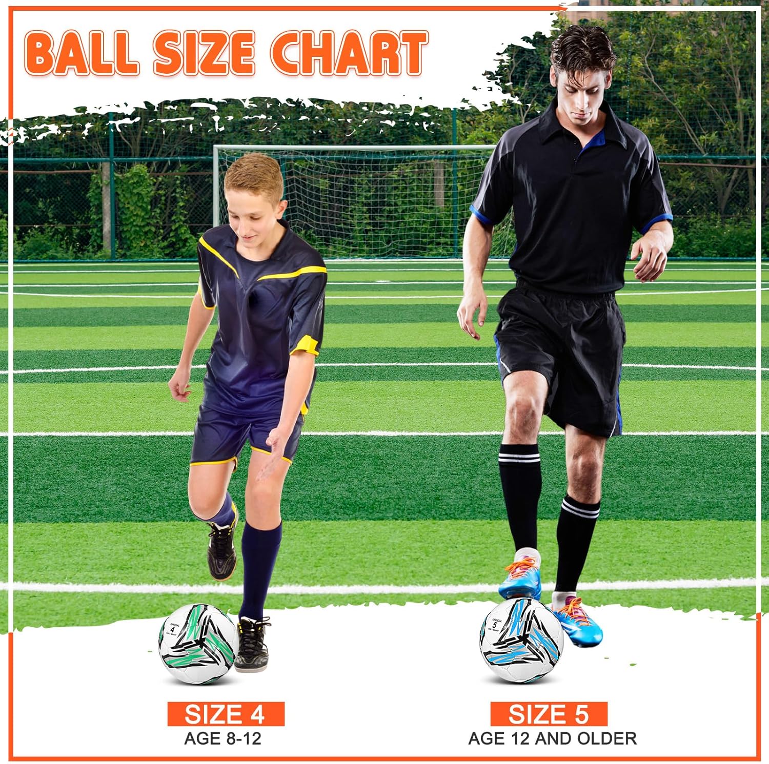 4 pelotas de fútbol a granel con bomba y bolsa, pelota de fútbol desinflada, pelota de fútbol para deportes exteriores, pelota de fútbol para niños,