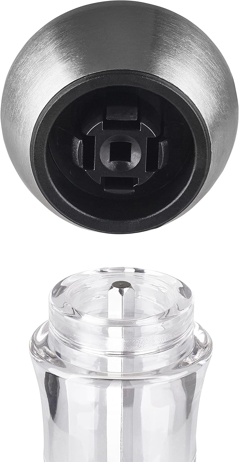 Cole & Mason Gourmet Precision Windermere – Molinillo de sal (acero inoxidable y acrílico, 6.5 in)