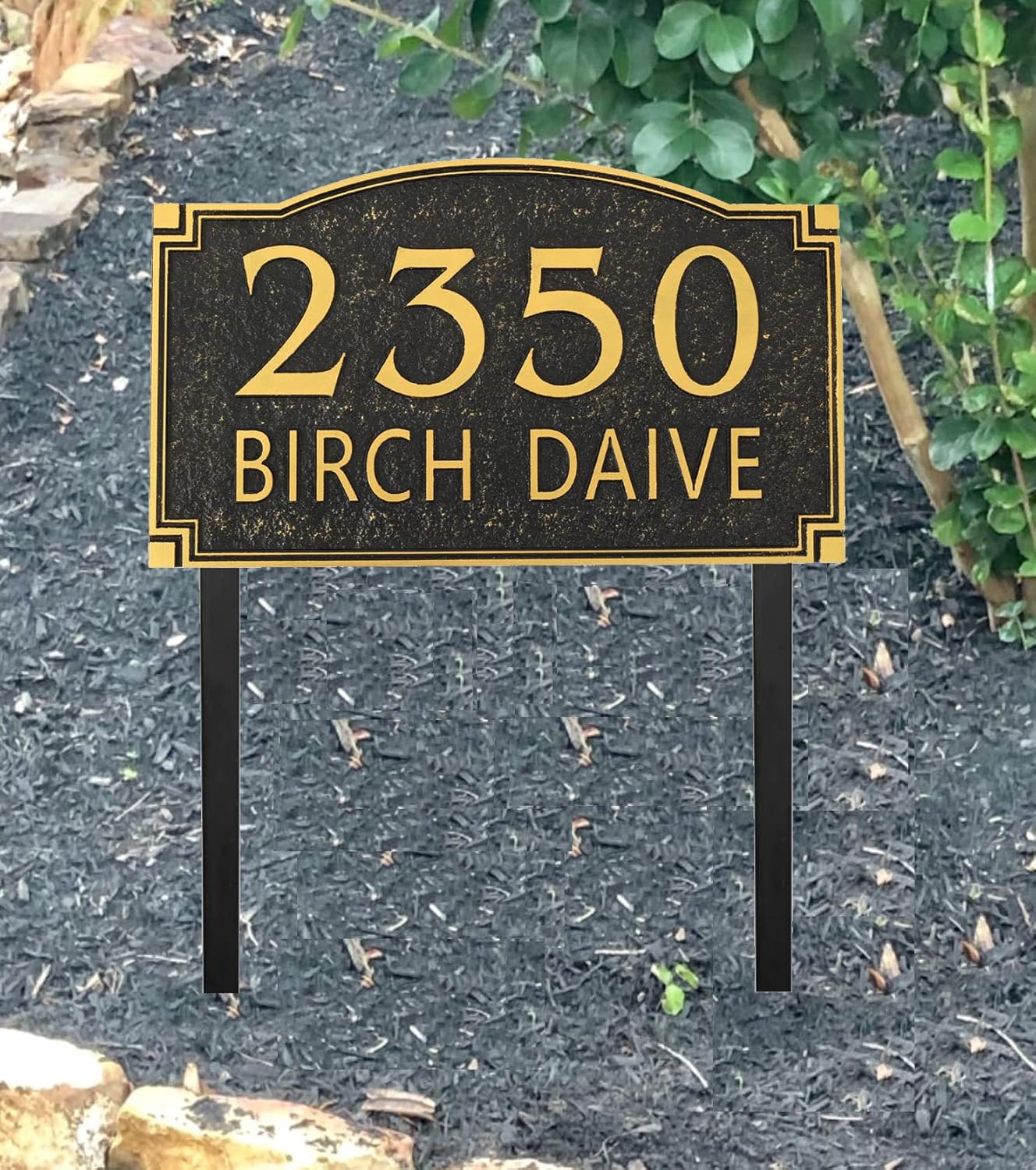 Letrero de dirección montado en el césped grandes opciones  Placa personalizada de número de casa, placa de dirección para patio, césped, jardín,