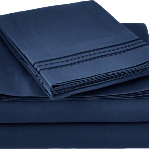 Juego de sábanas suaves de tamaño matrimonial, ropa de cama transpirable y lujosa con correas elásticas integradas para las esquinas, colección Juego de sábanas suaves de tamaño matrimonial, ropa de cama transpirable y lujosa con correas elásticas integradas para las esquinas, colección