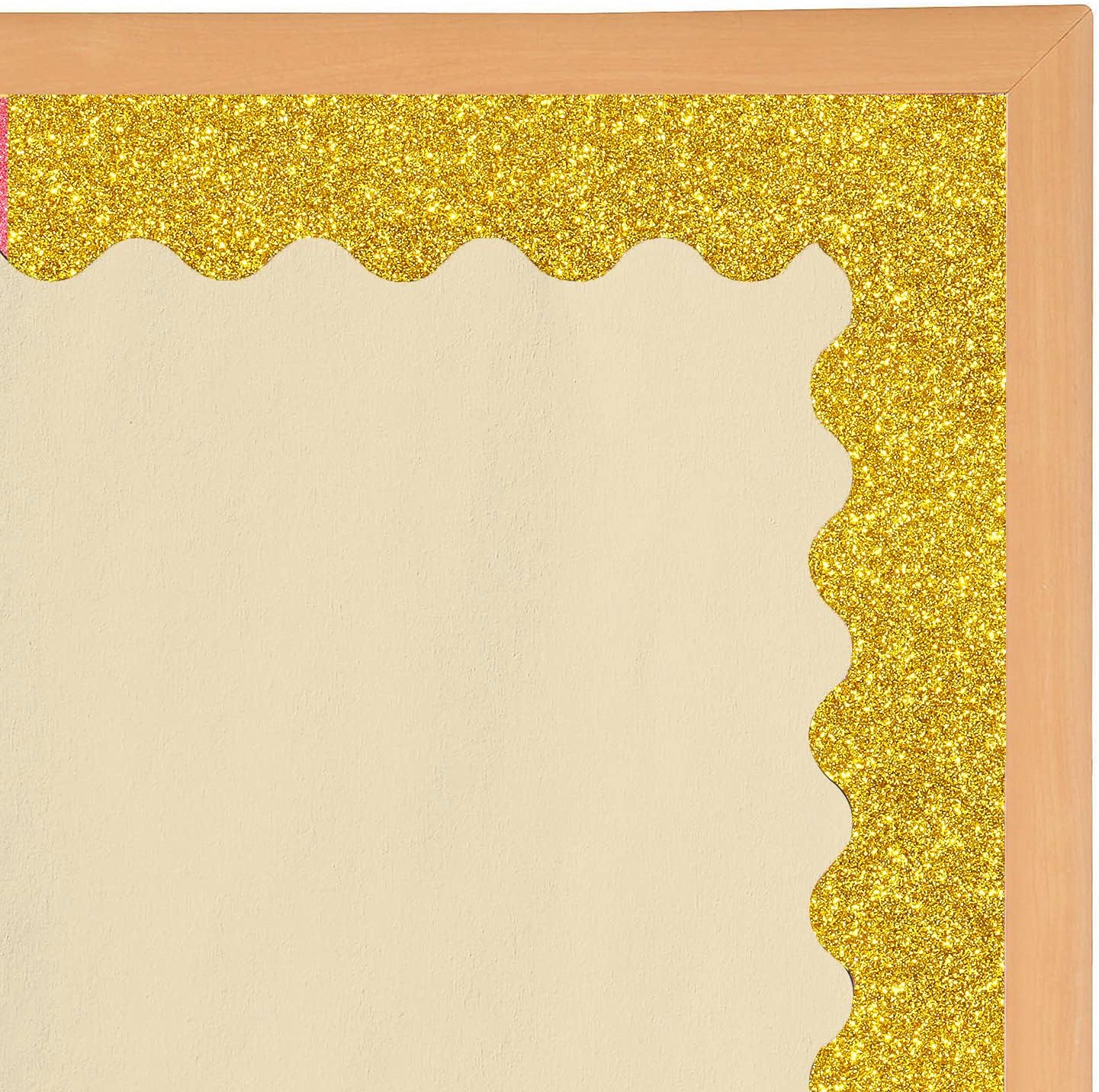 Stickyart Papel tapiz con purpurina dorada, bordes de pared brillantes, despegar y pegar, para dormitorio, papel adhesivo extraíble con purpurina