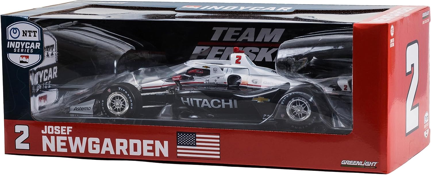Dallara IndyCar #2 Josef Newgarden Hitachi Team Penske NTT IndyCar Series (2023) 118 Modelo de automóvil fundido a presión por Greenlight 11217
