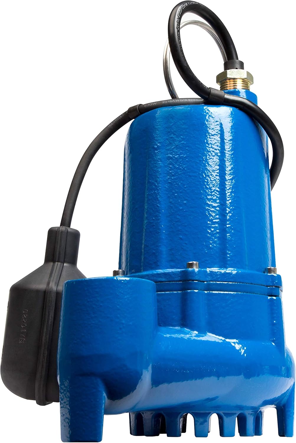 Little Giant Select Series LG-S50T 14942675 Bomba de sumidero de hierro fundido de 115 voltios, 12 HP, 4300 GPH con interruptor atado, color azul