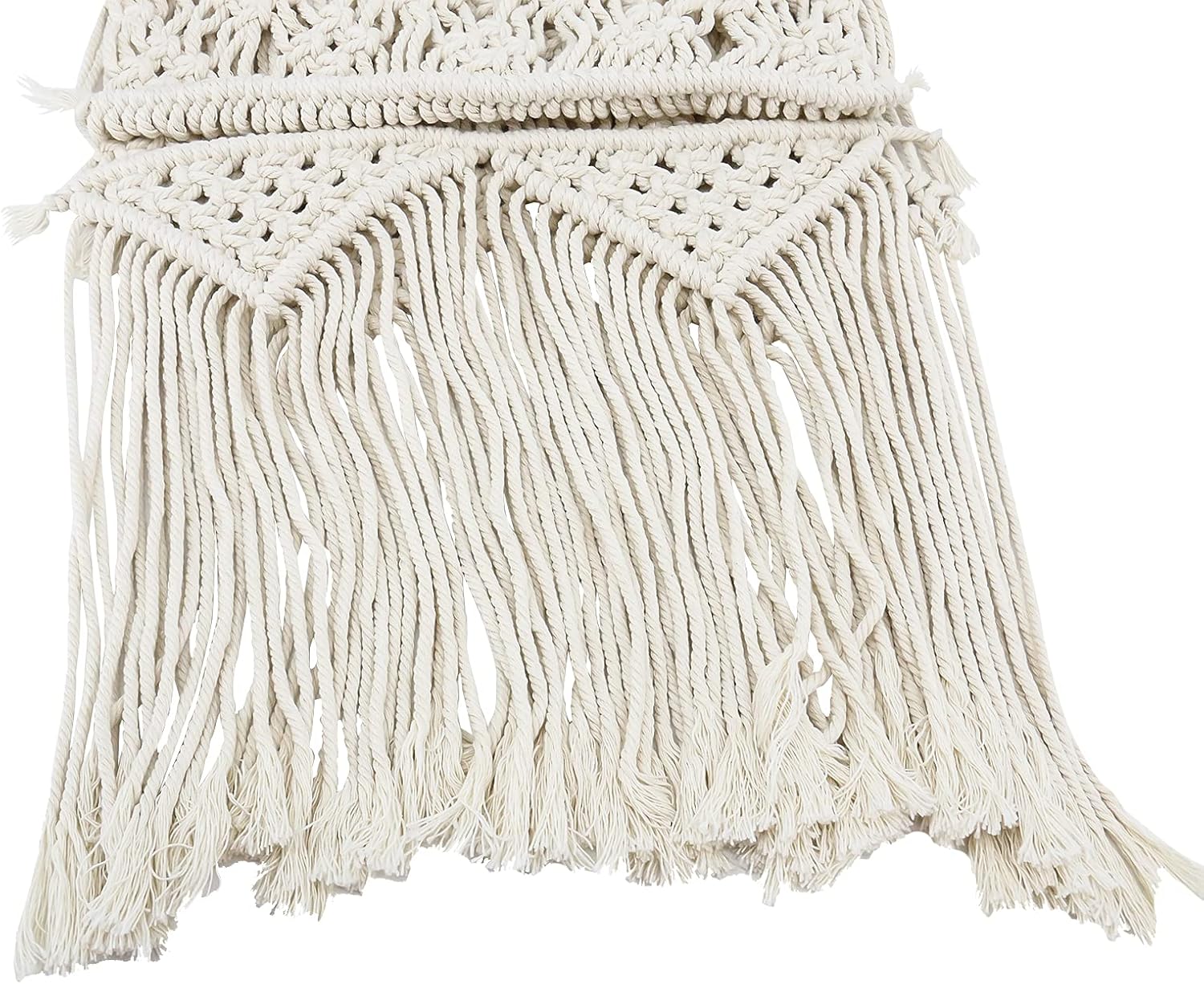 Camino de mesa de macramé para casa de campo de 48 pulgadas de largo, decoración de mesa de boda o caminos de mesa bohemios para comedor, estilo
