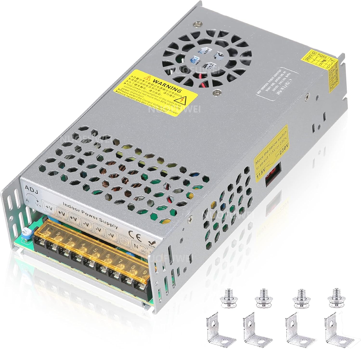 Nueva versión DC 12V 30A 360W Fuente de alimentación 110V AC a 12V DC Convertidor Adaptador de fuente de alimentación 12V 30A 360W Transformador de