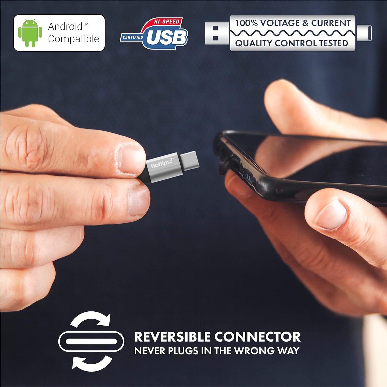 Cable USB C de 4 pies, paquete de 2 cables de carga rápida tipo C de fibra de aramida trenzada duradera 3A, compatible con Android, Samsung Galaxy,