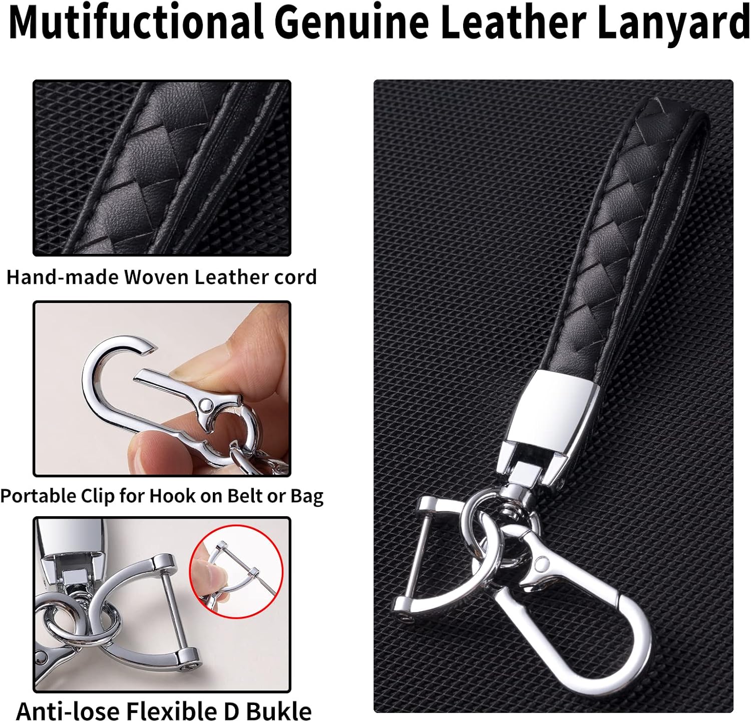 Compatible con funda para llavero Ford con cordón de cuero, funda protectora para llave de automóvil Ford Explorer Fusion Escape F150 F250 F350 F450