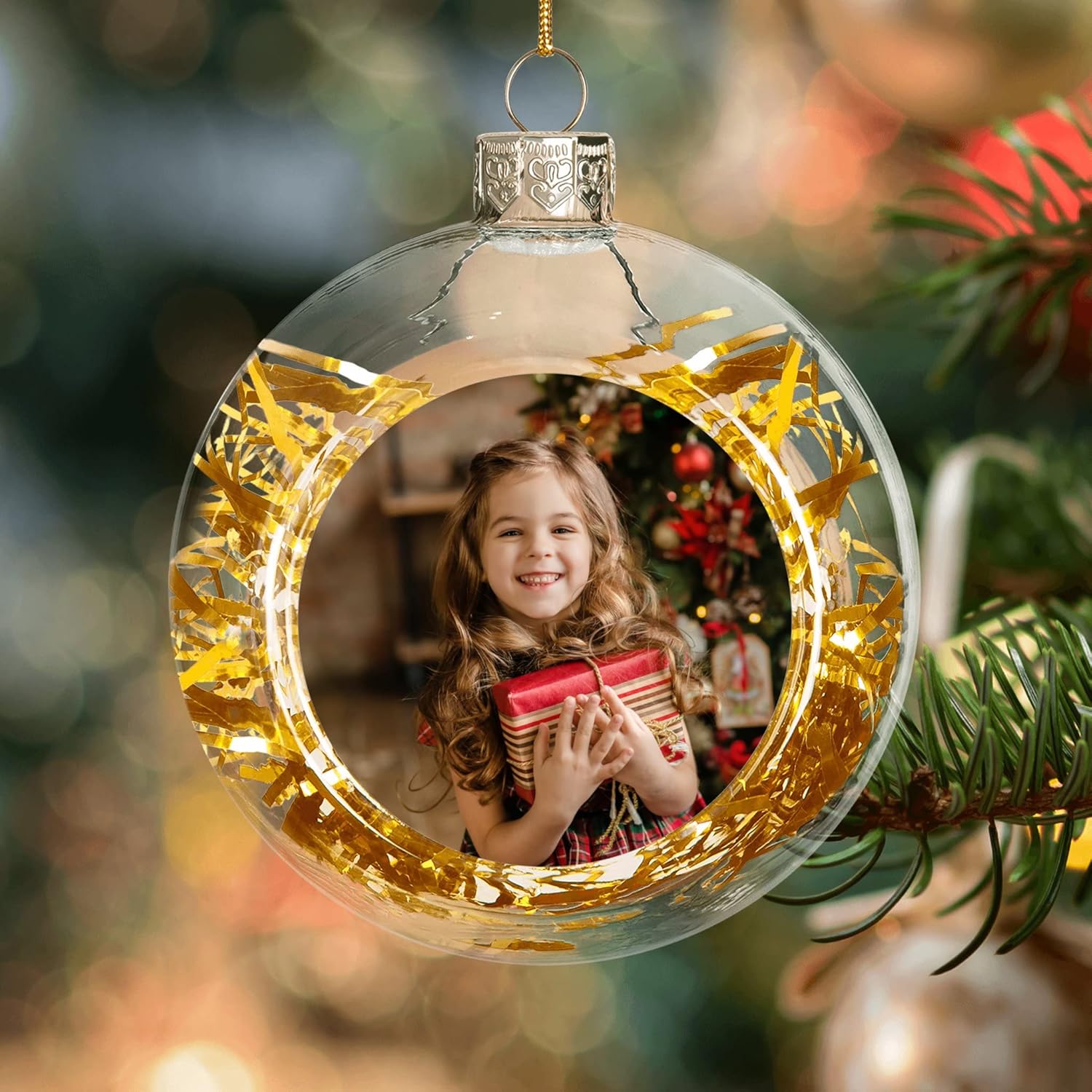 Adornos de bola de Navidad personalizados 2023 colgantes con imagen personalizada, adorno conmemorativo de árbol de cerámica, decoración de árbol de