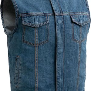 First Mfg Co – No Limit – Men’s Motorcycle Biker Riding Twill, Denim Vest First Mfg Co – No Limit – Men’s Motorcycle Biker Riding Twill, Denim Vest