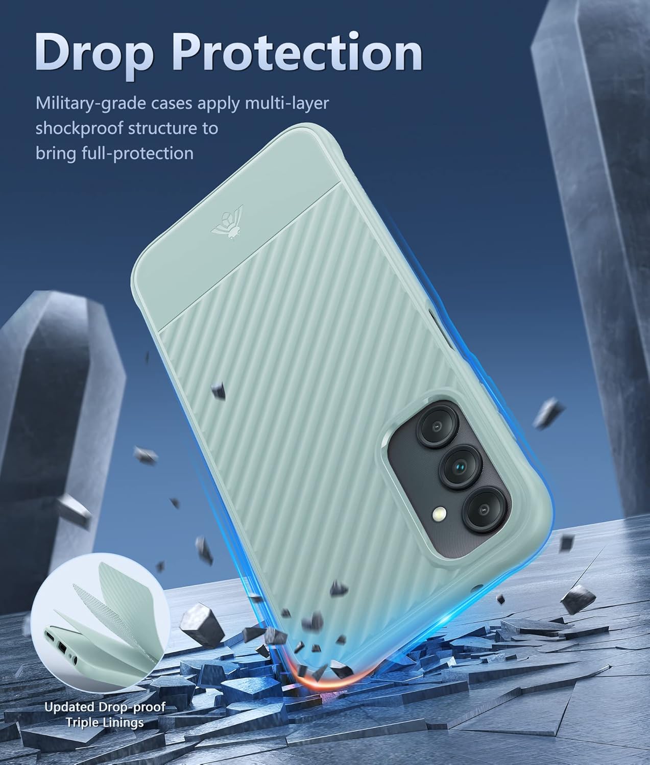 FNTCASE Funda protectora delgada para Samsung Galaxy A14-5G TPU suave delgada protectora Phonecase a prueba de golpes anticaída Protección de cuerpo