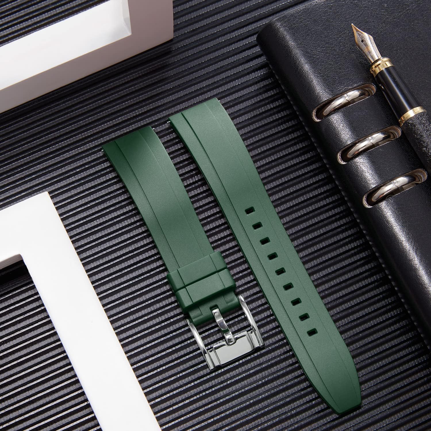 BINLUN Correas de reloj de silicona de liberación rápida, correas de reloj de goma de repuesto de 0.709 in, 0.748 in, 0.787 in, 0.827 in, 0.866 in,