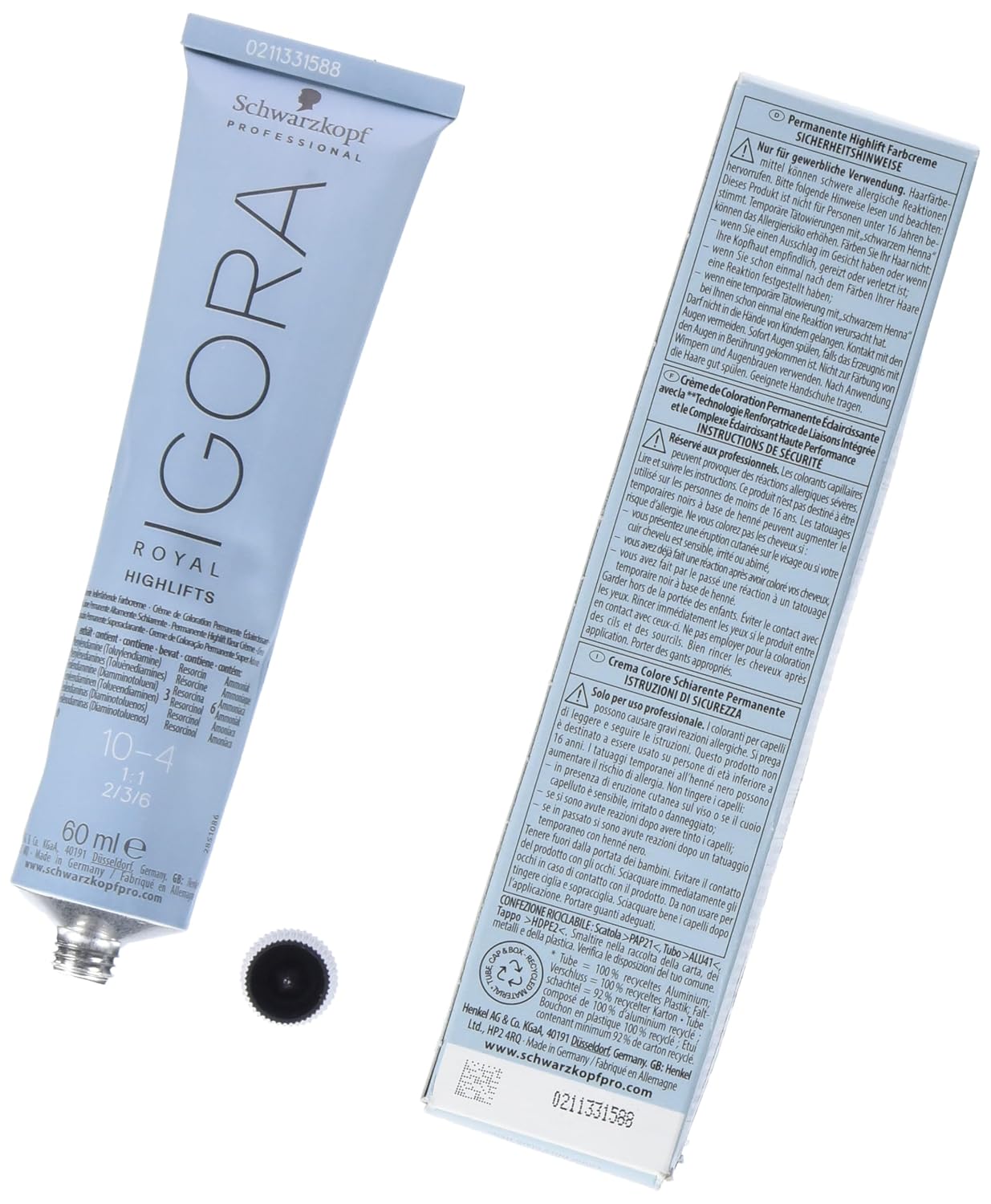 Schwarzkopf Igora Royal Highlifts Rubio Platino Beige 10-4 2.0 fl oz