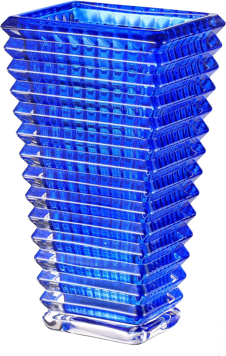 Jarrón de cristal, jarrón de vidrio azul, jarrón de vidrio resistente, jarrones para centros de mesa, florero grande, jarrón de vidrio grande,