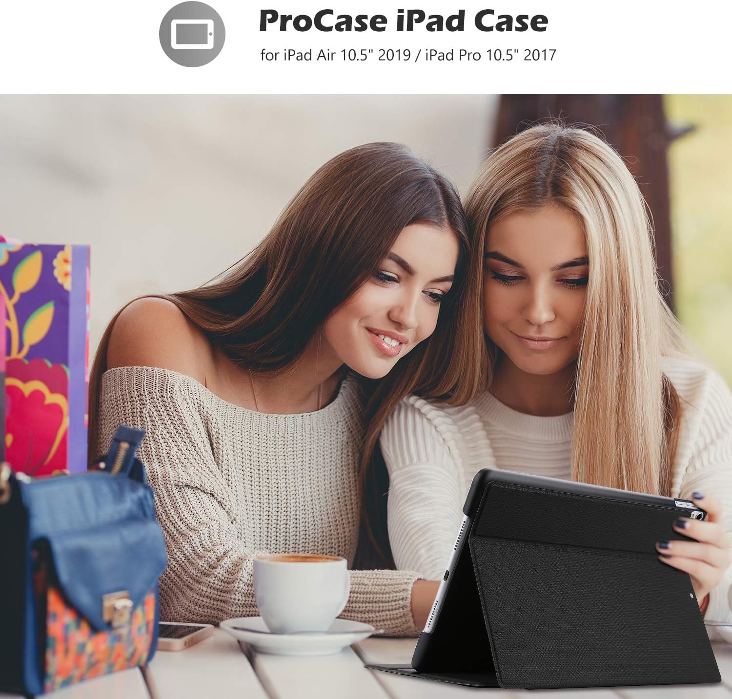 ProCase Funda para iPad Air 3 de 10.5 pulgadas 2019  iPad Pro 10.5 2017, funda protectora con soporte delgado, funda inteligente para iPad Air de