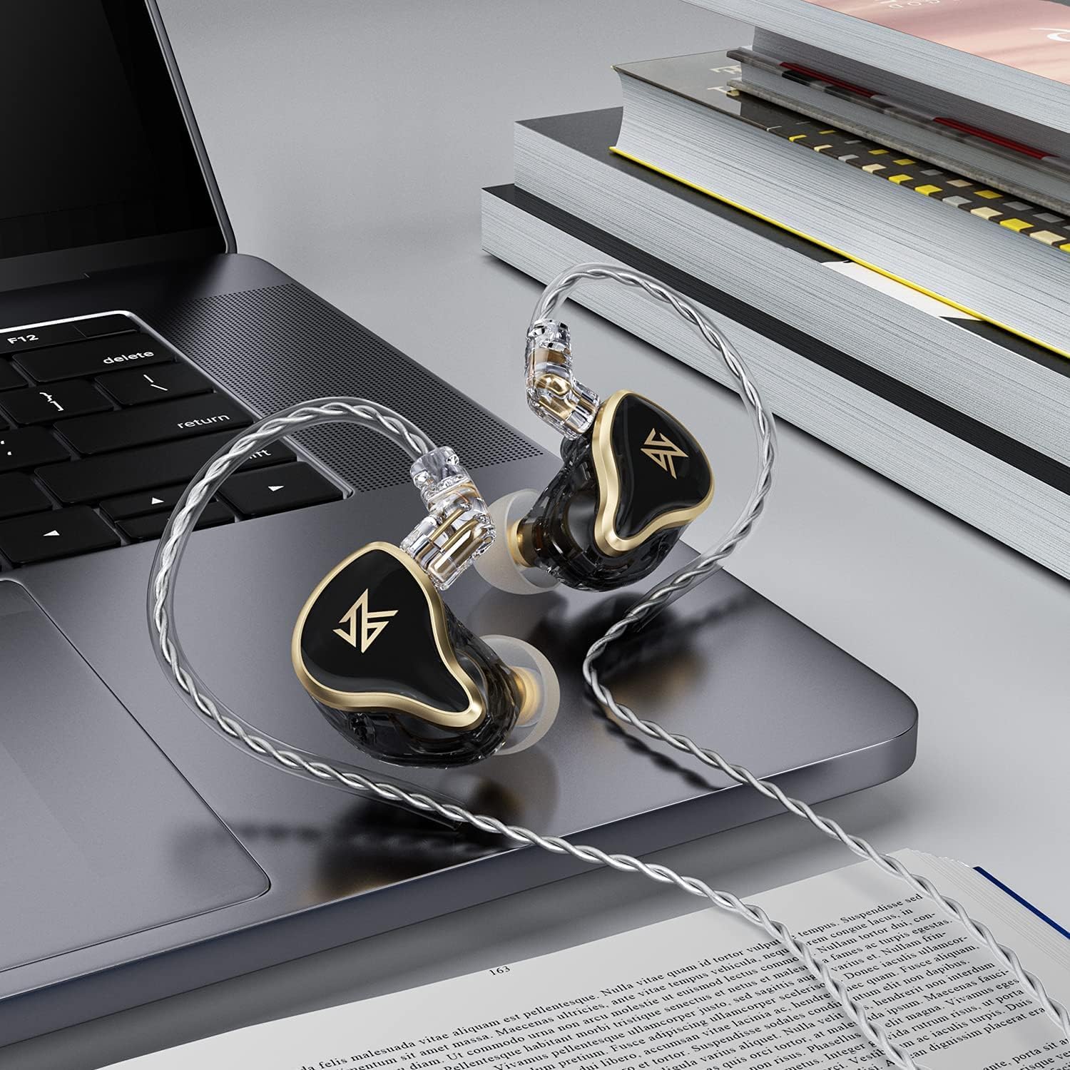 KZ ZAS 7BA+1DD IEM Auricular 16 unidades Tecnología Híbrida Flagship Auricular Monitor Auriculares HiFi Stereo Sound in Ear Monitor con cable