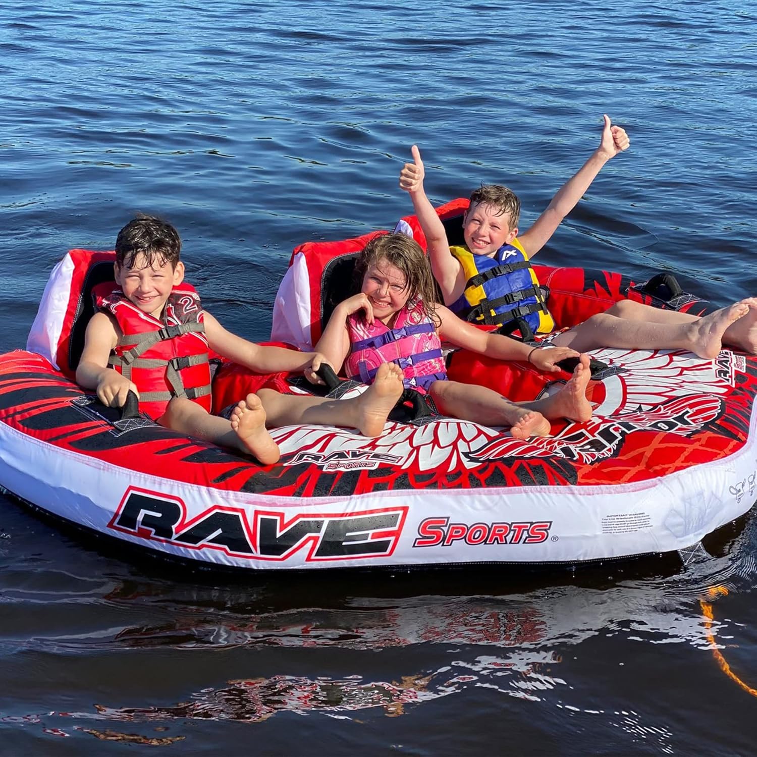 Rave Sports Barco guerrero para 3 personas, rojo