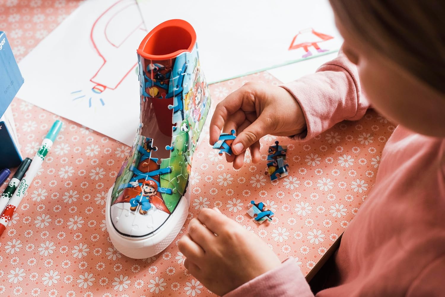 Ravensburger Rompecabezas 3D de zapatos de Super Mario Brothers para niños y adultos a partir de 8 años, 108 piezas, no requiere pegamento