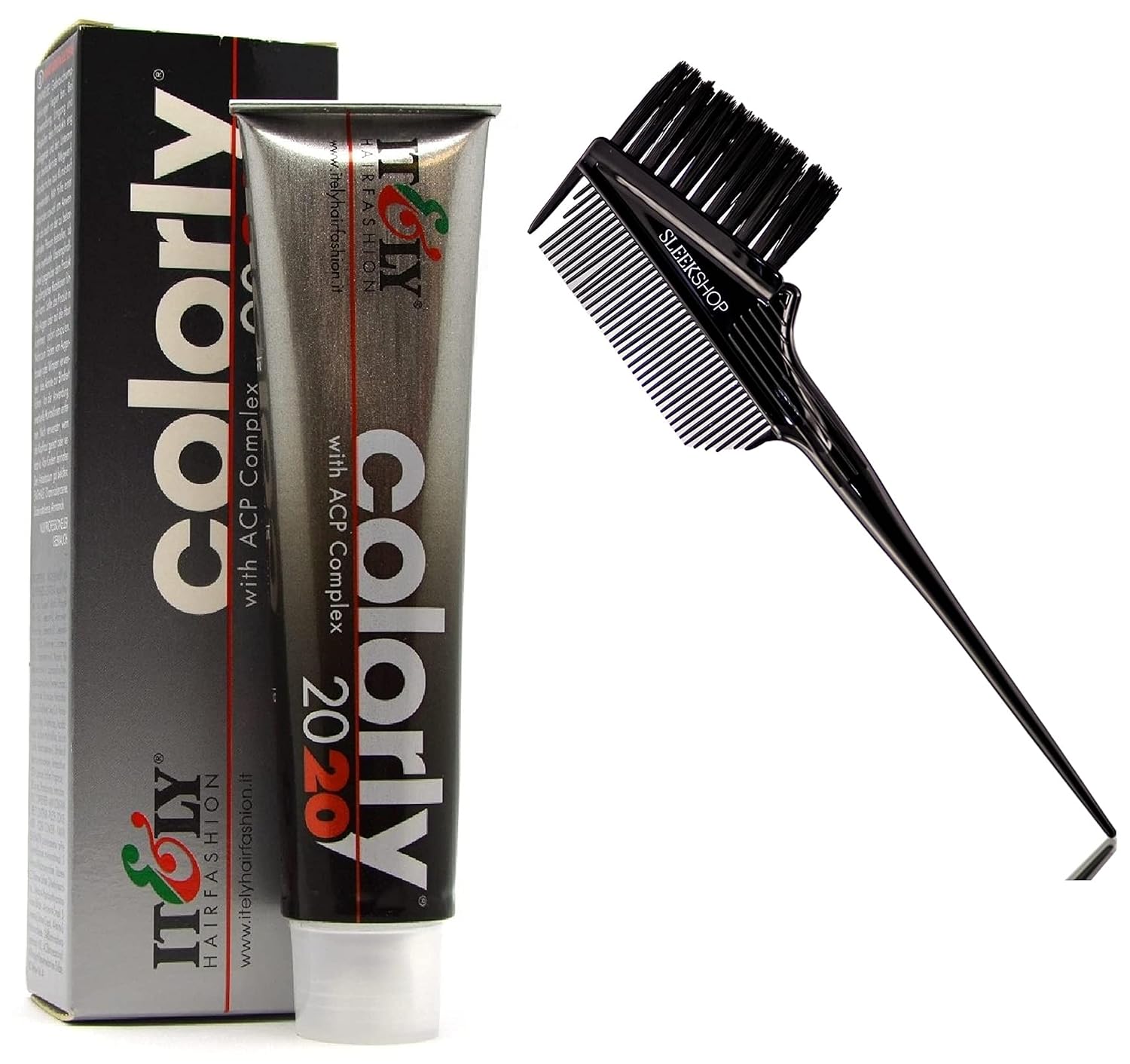 It&ly Colorly 2020 Italy – Tinte permanente para el cabello (con elegante peine de cepillo 3 en 1) Itely Italian Beauty, cobertura del 100 % de las