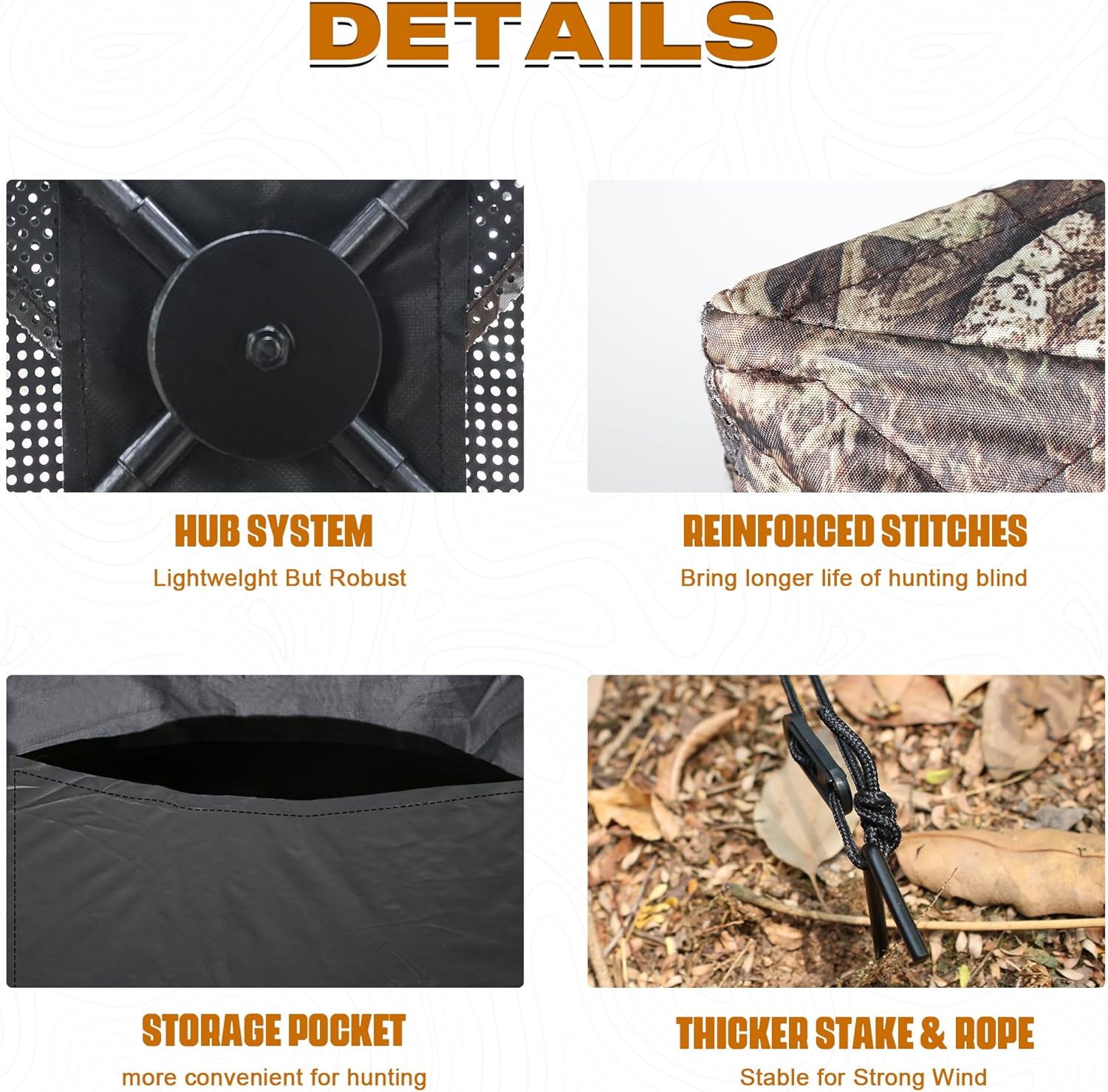 HUNT MONSTER Hunting Blind 1-3 Person with Tri-Leg Hunting Stool, 270 Degree See Through Pop up Ground Blinds for Deer Turkey Duck Hunting, Bow