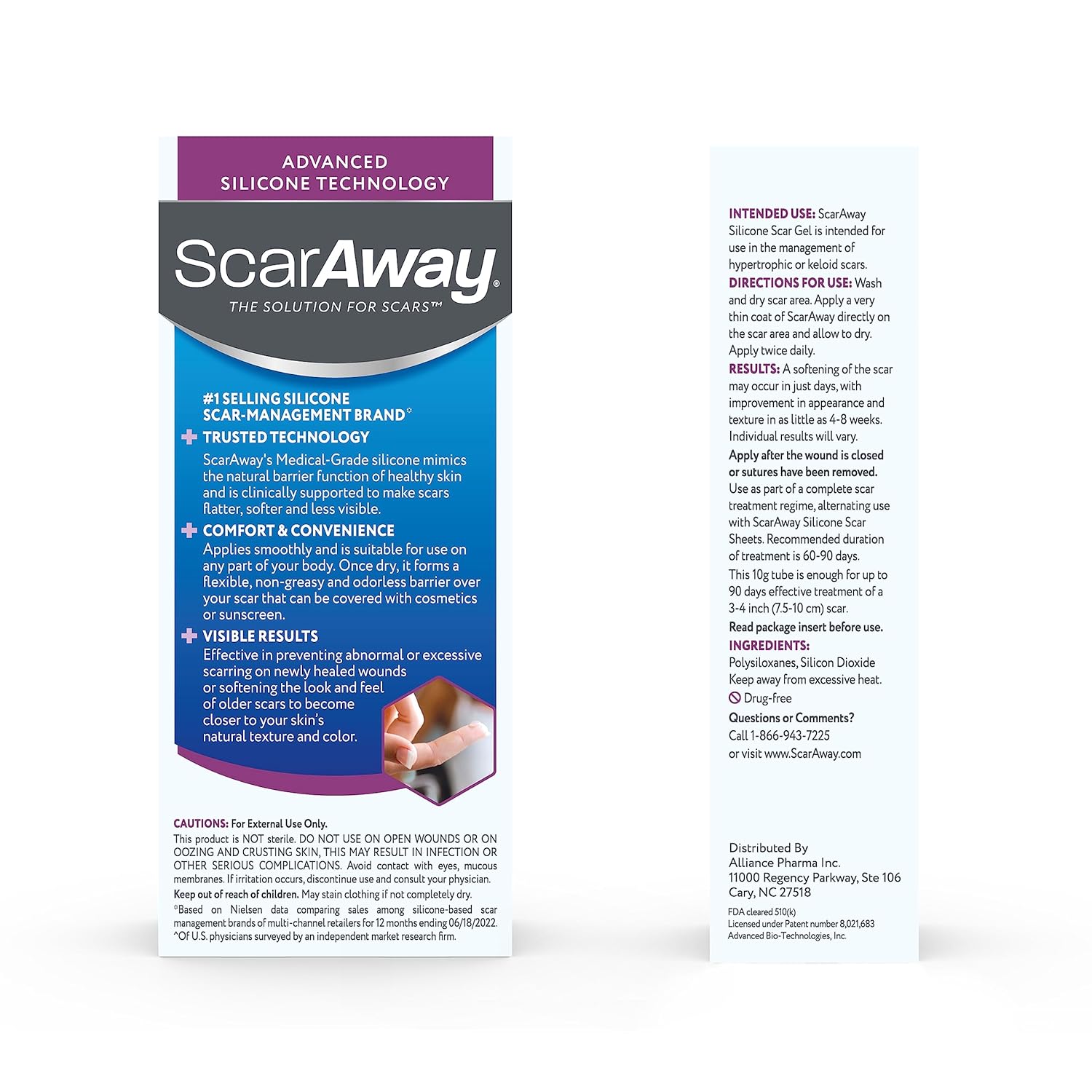 ScarAway Gel de silicona para cicatrices, ayuda a mejorar el tamaño, el color y la textura de las cicatrices hipertróficas y queloides de lesiones,
