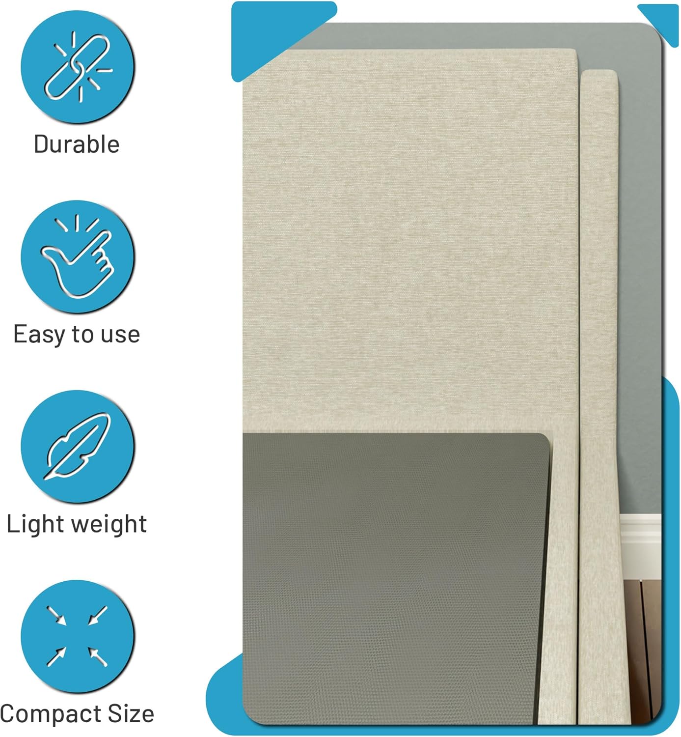 Mayton, Tabla de litera dividida de 1.5 pulgadas totalmente ensamblada para colchónsoporte de cama, individual, gris