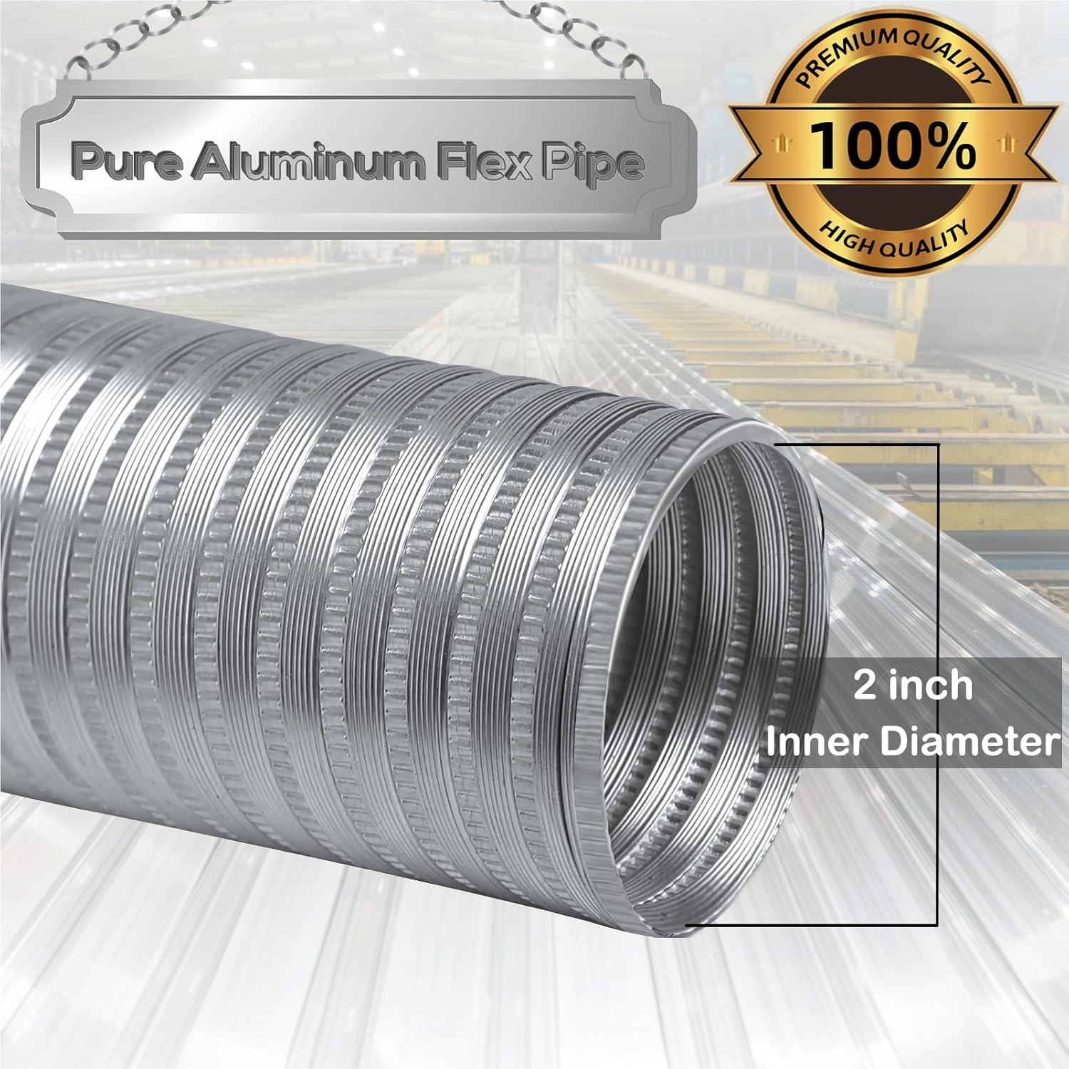 Kit de entrada de aire fresco para estufa de pellets, kit de aire frío exterior de 2 x 60 pulgadas para tubería de estufa de pellets, tubo de